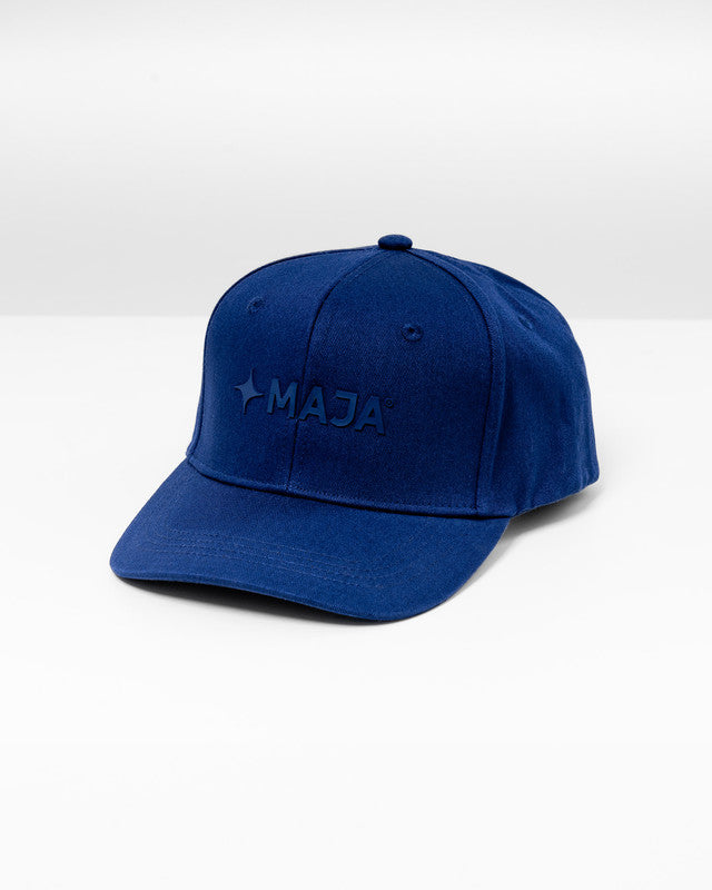 MAJA® Snapback Cap, Navy Blue, front view, Cotton, sun protection and casual style