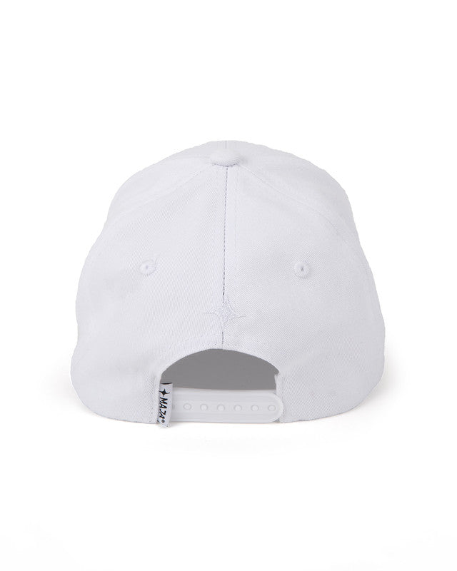 MAJA® Snapback Cap, White, side view, Cotton, sun protection and casual style