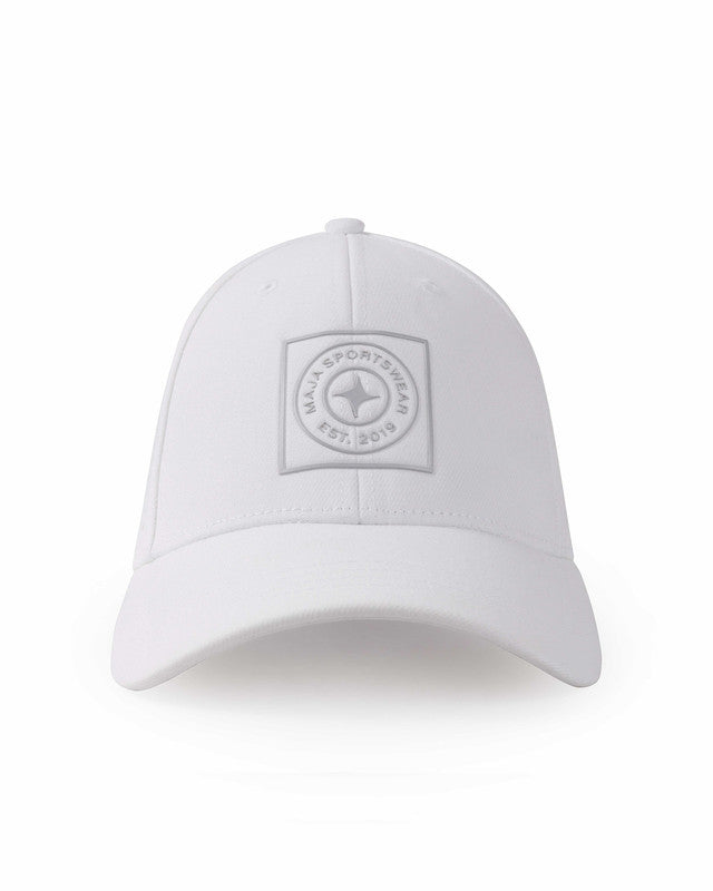 Luz Perforated Cap, White, front view, Nylon, sun protection and casual style