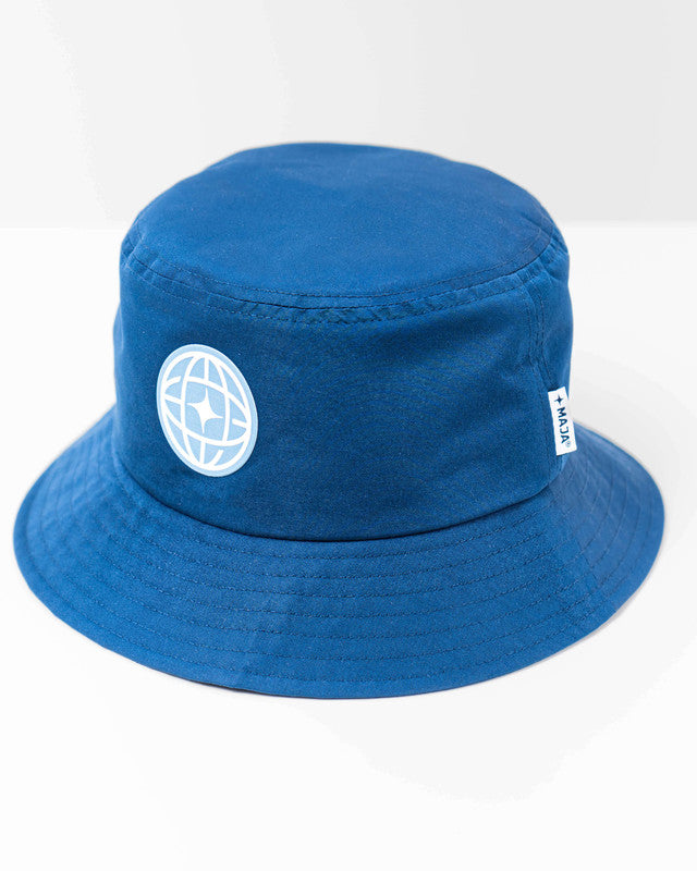 MAJA® Costa Bucket Hat, Navy Blue, front view, Polyester, sun protection and casual style