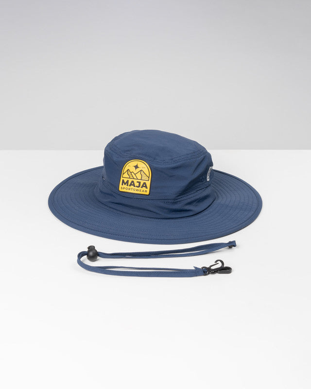 MAJA® Outdoor Hat, Navy Blue, back view, Polyester, sun protection and casual style