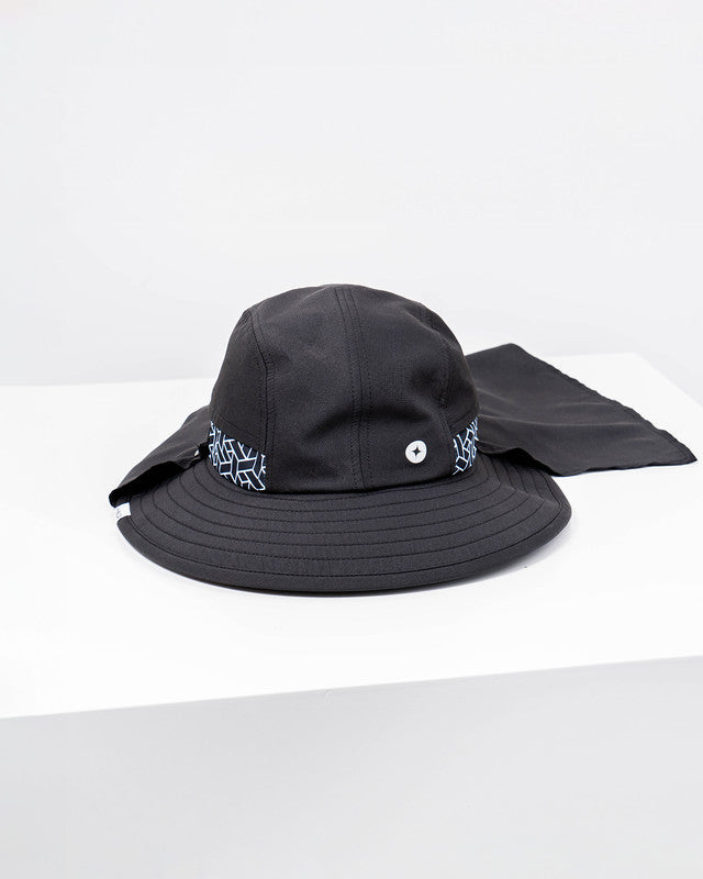 MAJA® Detachable Fisherman Hat, Black, front view, Polyester, sun protection and casual style