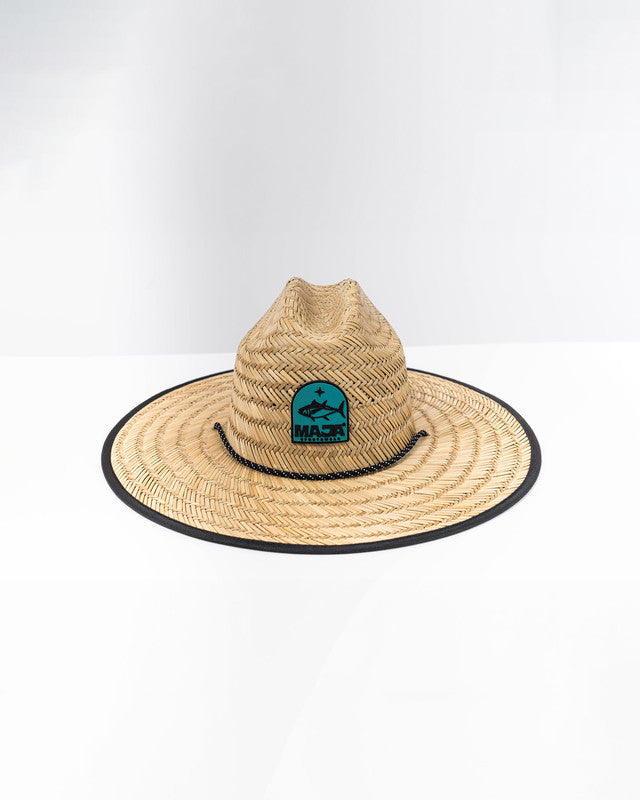 MAJA® Straw Hat, Green, front view, sun protection and casual style