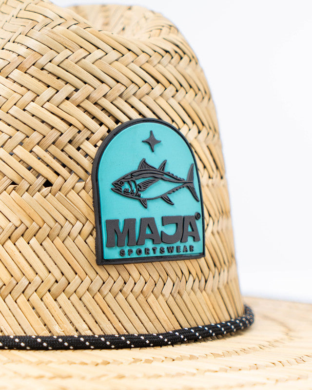 MAJA® Straw Hat, Green, side view, sun protection and casual style