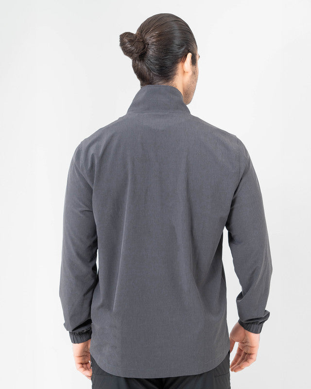 MAJA® Lightweight Jacket, Black, back view, Relaxed fit, Polyester, with 4-way stretch fabric, perfect for casual wear or training