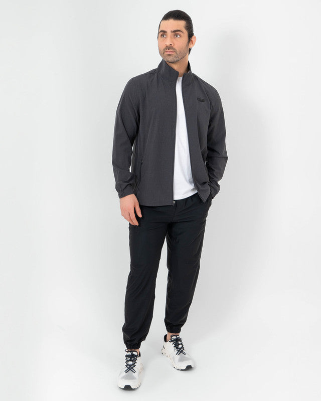 MAJA® Lightweight Jacket, Black, detail, Relaxed fit, Polyester, with 4-way stretch fabric, perfect for casual wear or training