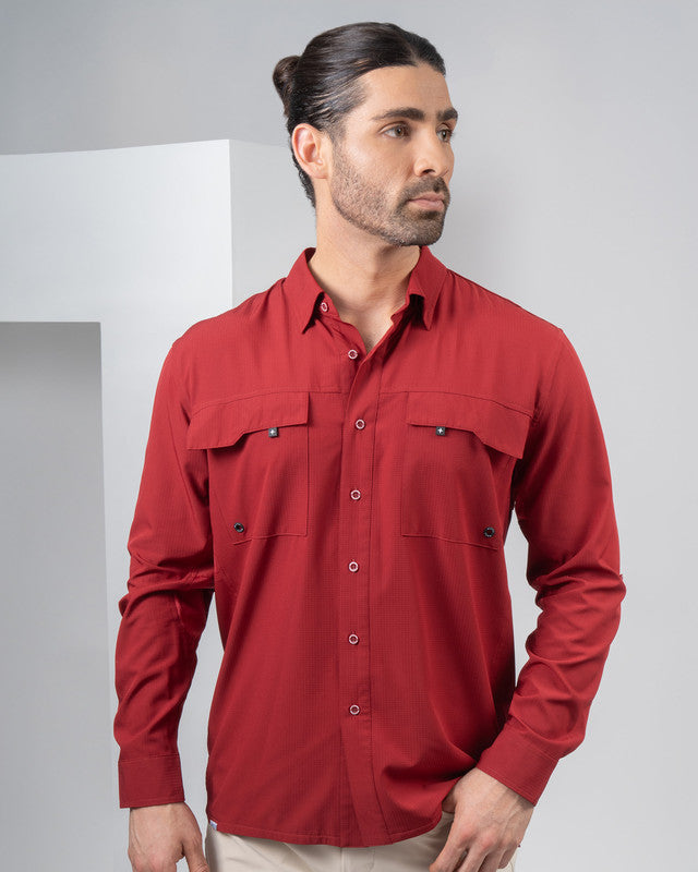 MAJA® Outdoor Team Shirt, Tinto, front view, Relaxed fit, Polyester, with ripstop, ideal for office