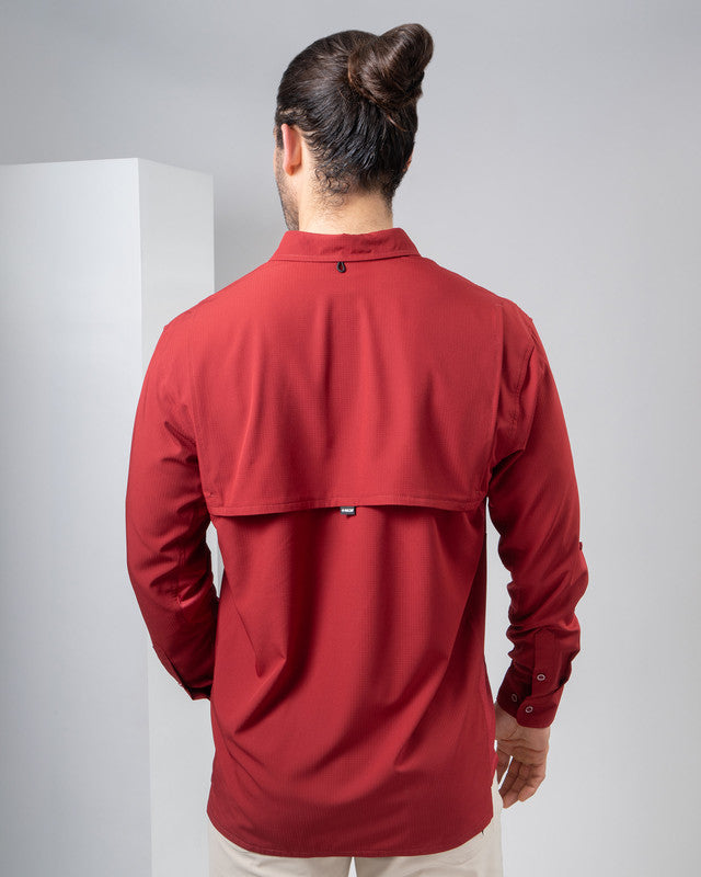MAJA® Outdoor Team Shirt, Tinto, back view, Relaxed fit, Polyester, with ripstop, ideal for office