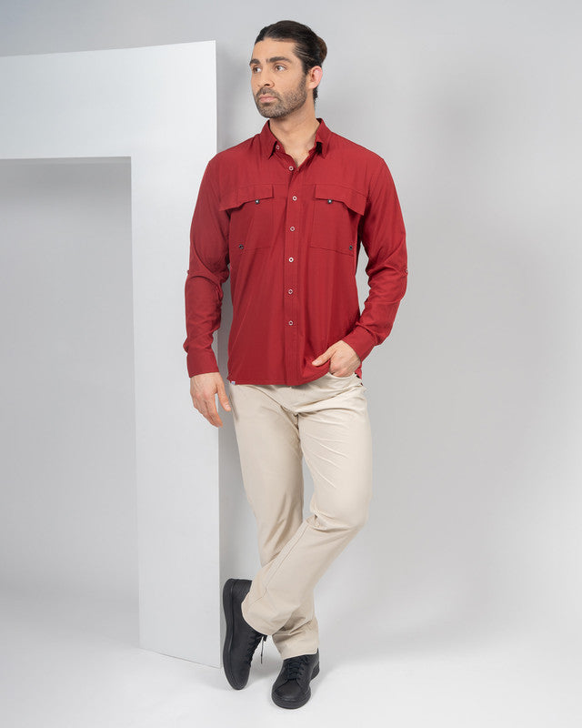 MAJA® Outdoor Team Shirt, Tinto, detail, Relaxed fit, Polyester, with ripstop, ideal for office