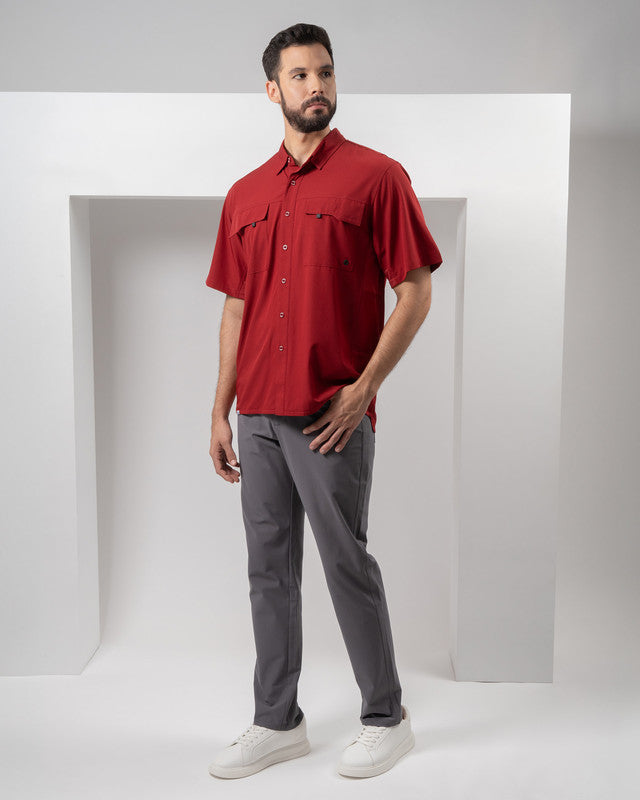 MAJA® Outdoor Team Shirt, Tinto, detail, Relaxed fit, Polyester, with ripstop, ideal for office