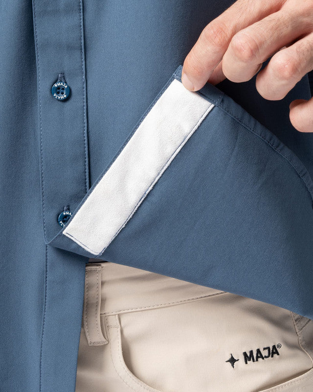 Bahía Outdoor Shirt, Navy Blue, detail, Relaxed fit, Polyester, ideal for office