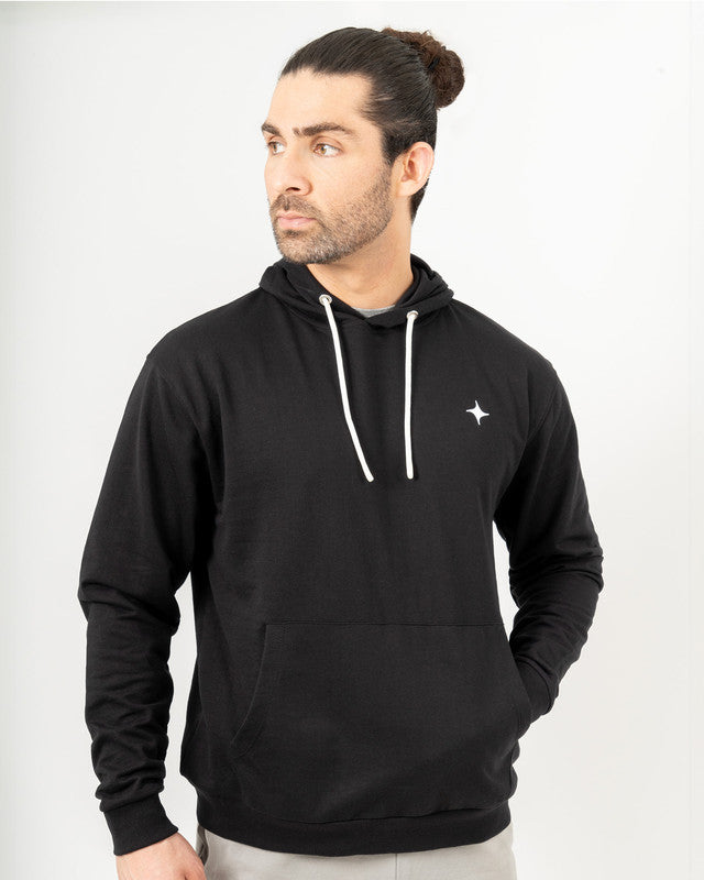 MAJA® Hook Hoodie, Black, front view, Relaxed fit, Polyester, great for cold weather