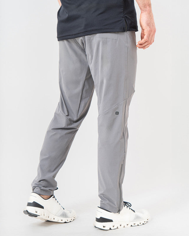 Active Camino Jogger Pants, Gray, back view, Slim fit, Polyamide, with 4-way stretch fabric, versatile use