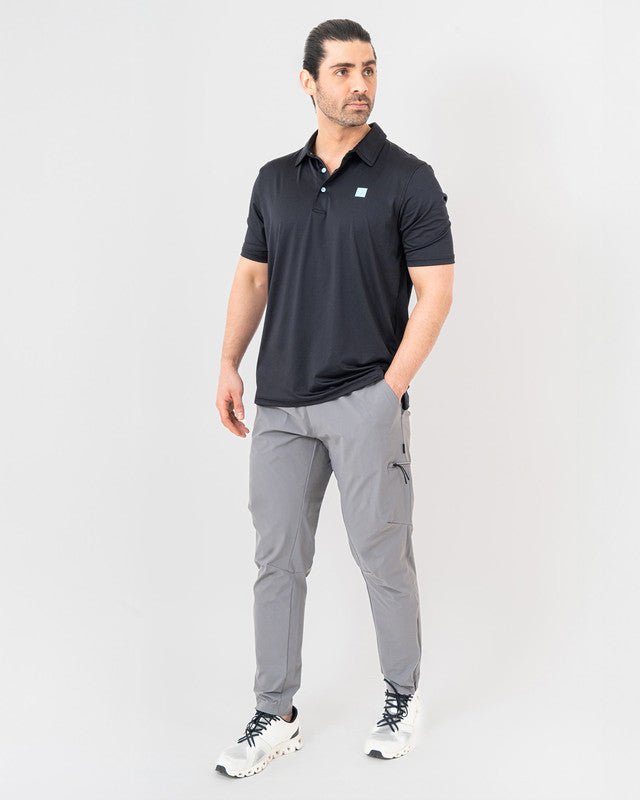 Active Camino Jogger Pants, Gray, detail, Slim fit, Polyamide, with 4-way stretch fabric, versatile use