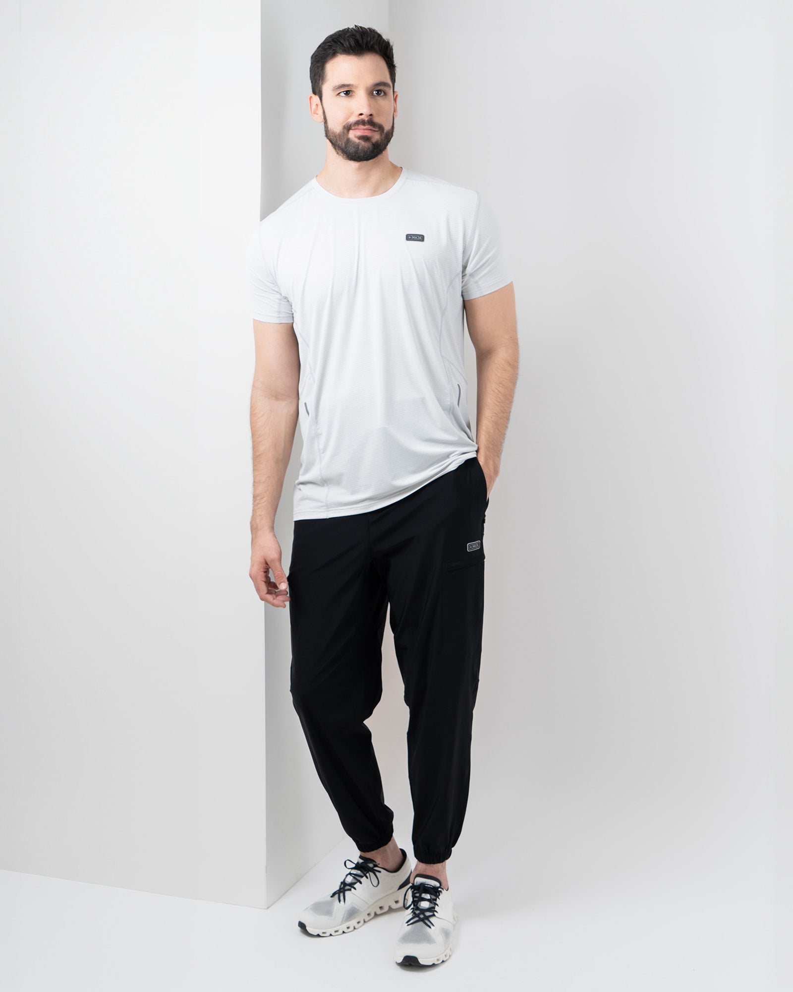 MAJA® Active Tee, Gray, detail, Relaxed fit, Polyamide, versatile use
