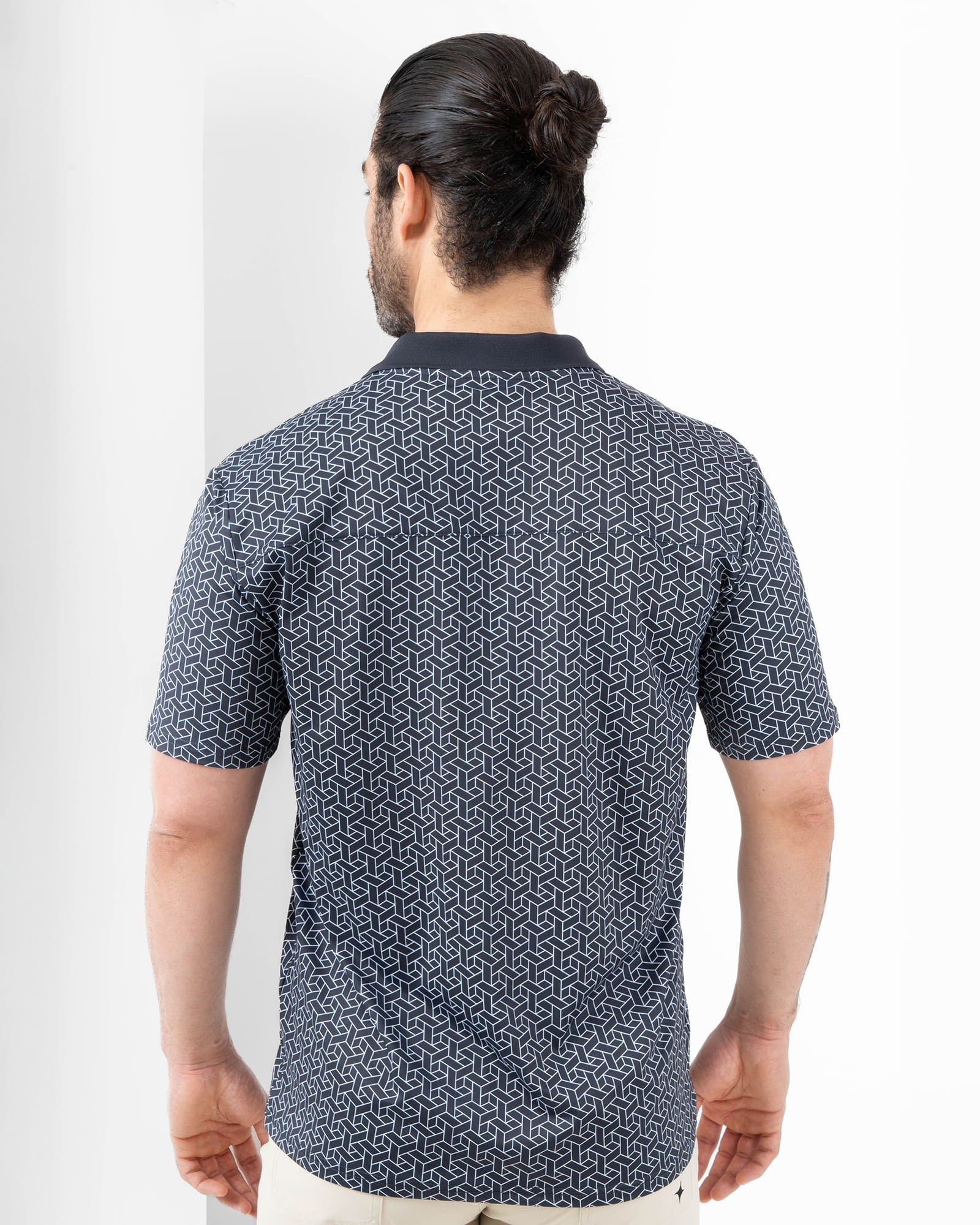 MAJA® Polo, Artesanía negro, back view, Regular fit, Polyester, with UPF 50, versatile use