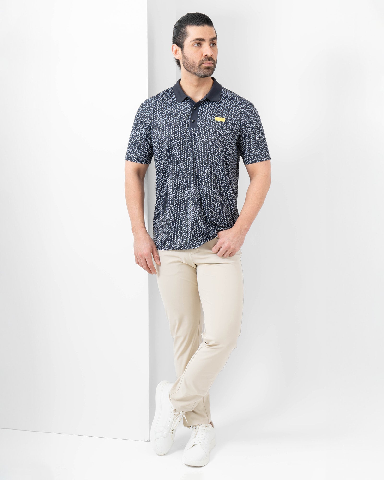 MAJA® Polo, Artesanía negro, detail, Regular fit, Polyester, with UPF 50, versatile use