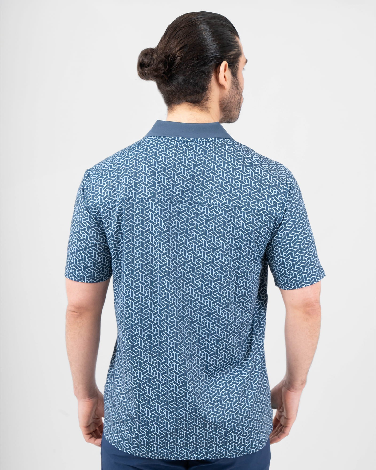 MAJA® Polo, Artesanía azul marino, back view, Regular fit, Polyester, with UPF 50, versatile use