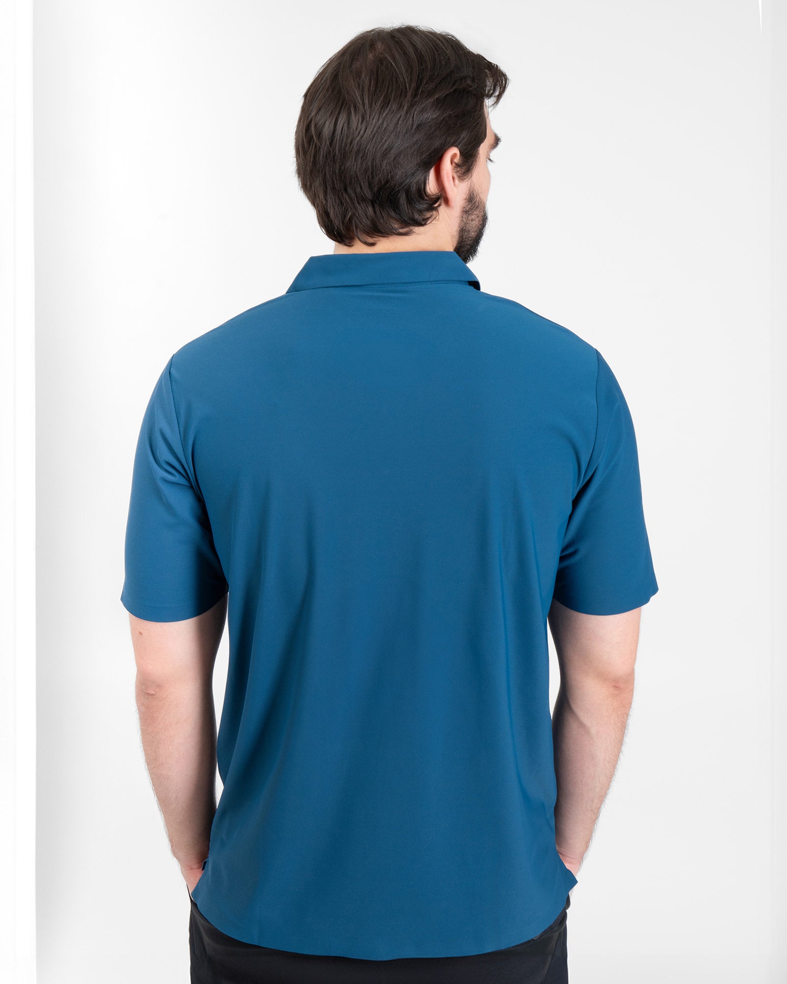 MAJA® Pits SP Polo, Navy Blue, back view, Regular fit, Polyester, versatile use