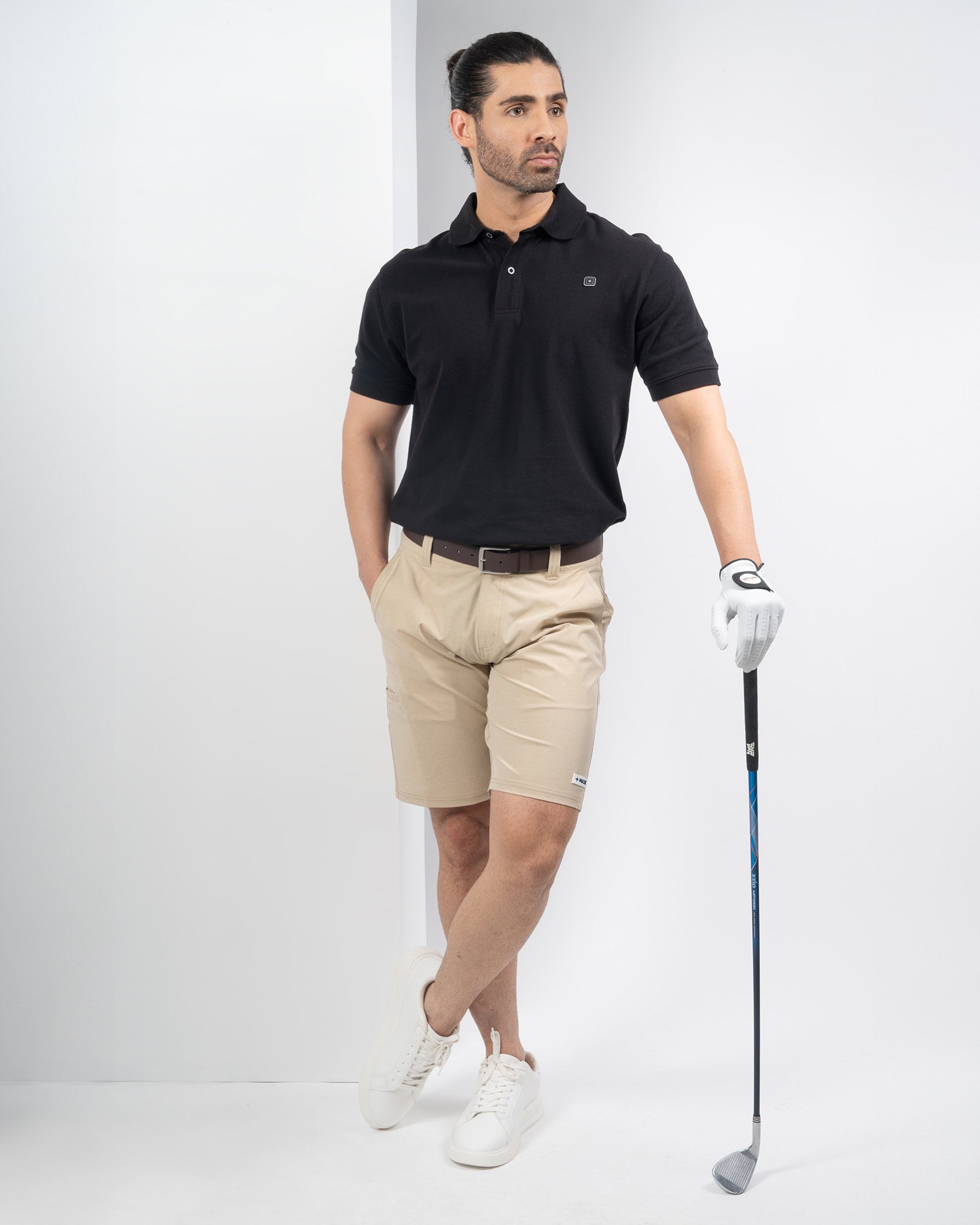 Piqué Polo, Black, detail, Regular fit, Cotton, with 4-way stretch fabric, versatile use