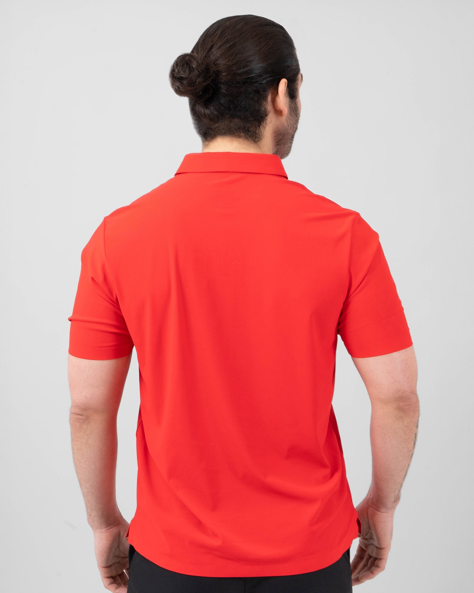 Horizonte Seam-Taped Polo, Red, back view, Regular fit, Polyester, versatile use