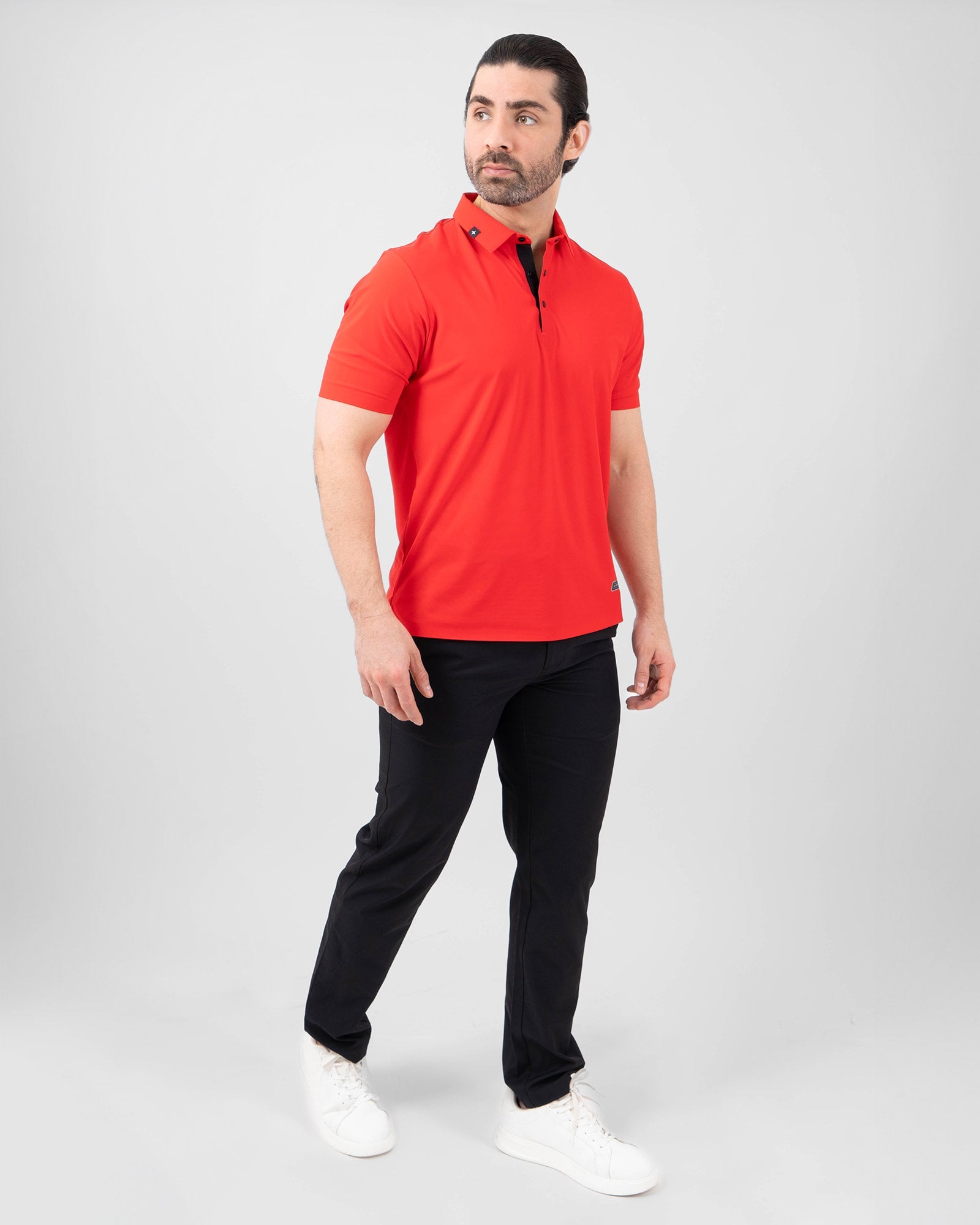 Horizonte Seam-Taped Polo, Red, detail, Regular fit, Polyester, versatile use