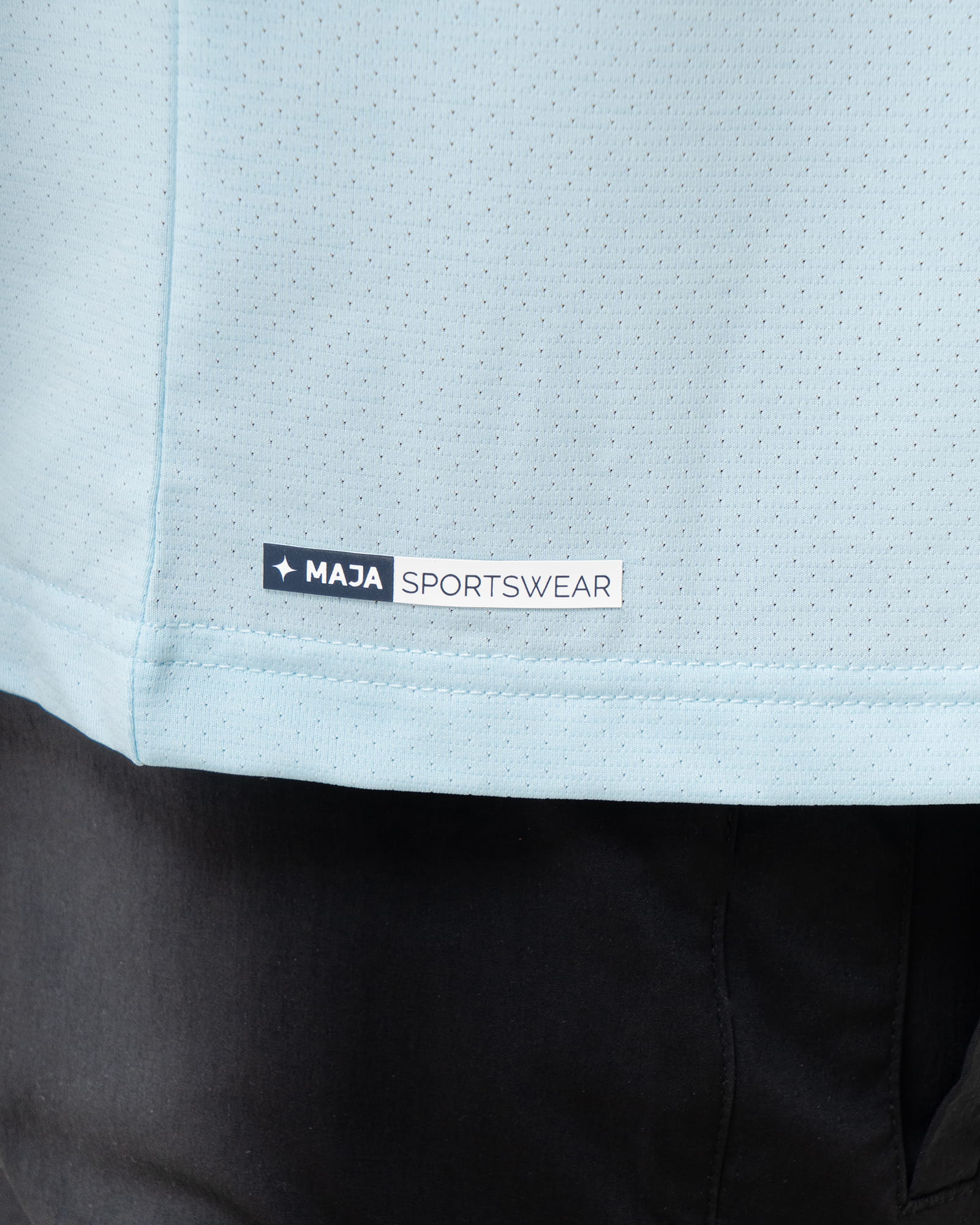 MAJA® Active Polo, Sky Blue, detail, Regular fit, Polyester, with UPF 50, versatile use