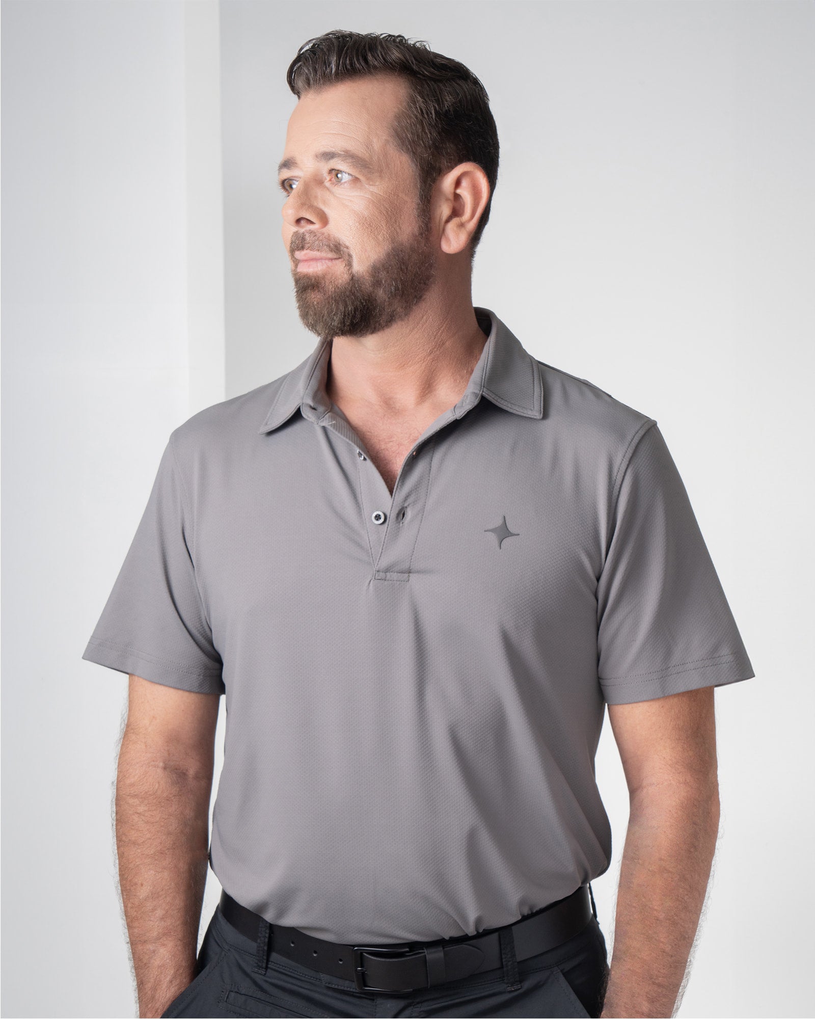 Naval Polo, Army Green, front view, Regular fit, Polyester, with 4-way stretch fabric, versatile use