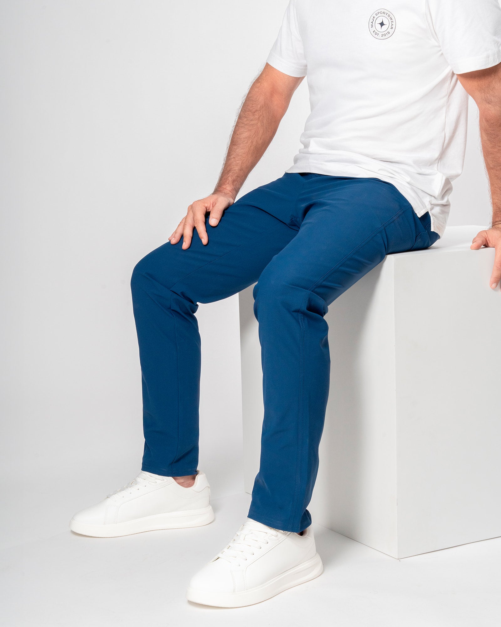 Origen® Pants, Navy Blue, detail, Regular fit, Polyester, with 4-way stretch fabric, versatile use