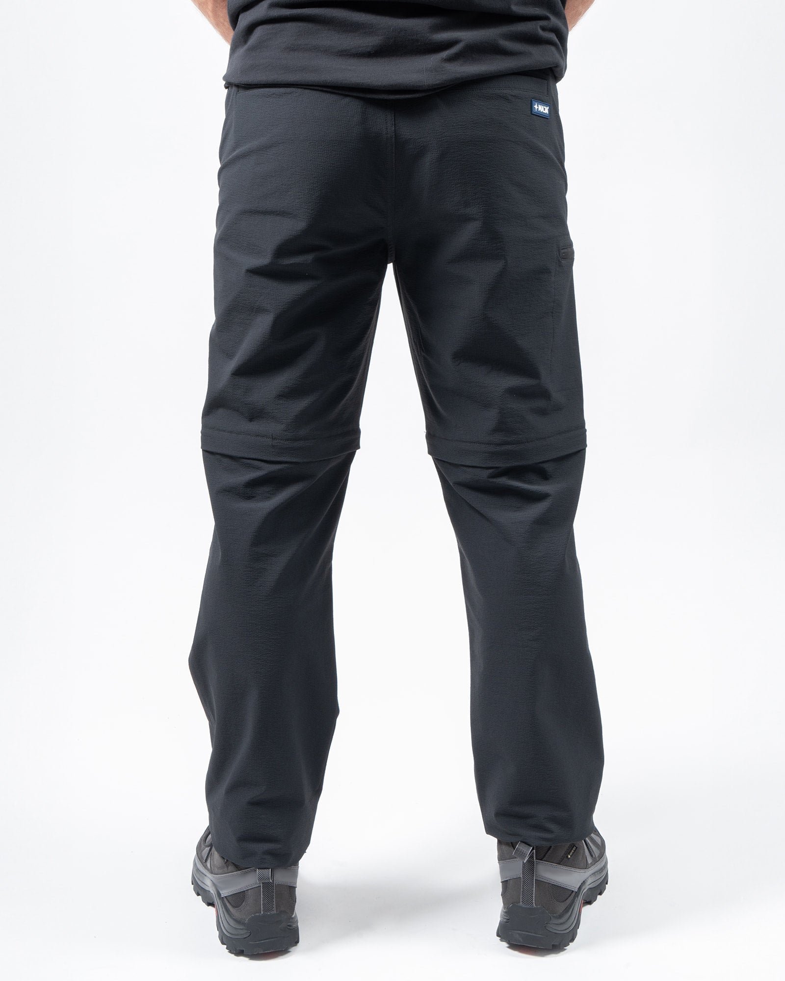 Convertible Pants-Short MAJA®, Black, back view, Regular fit, Polyamide, versatile use