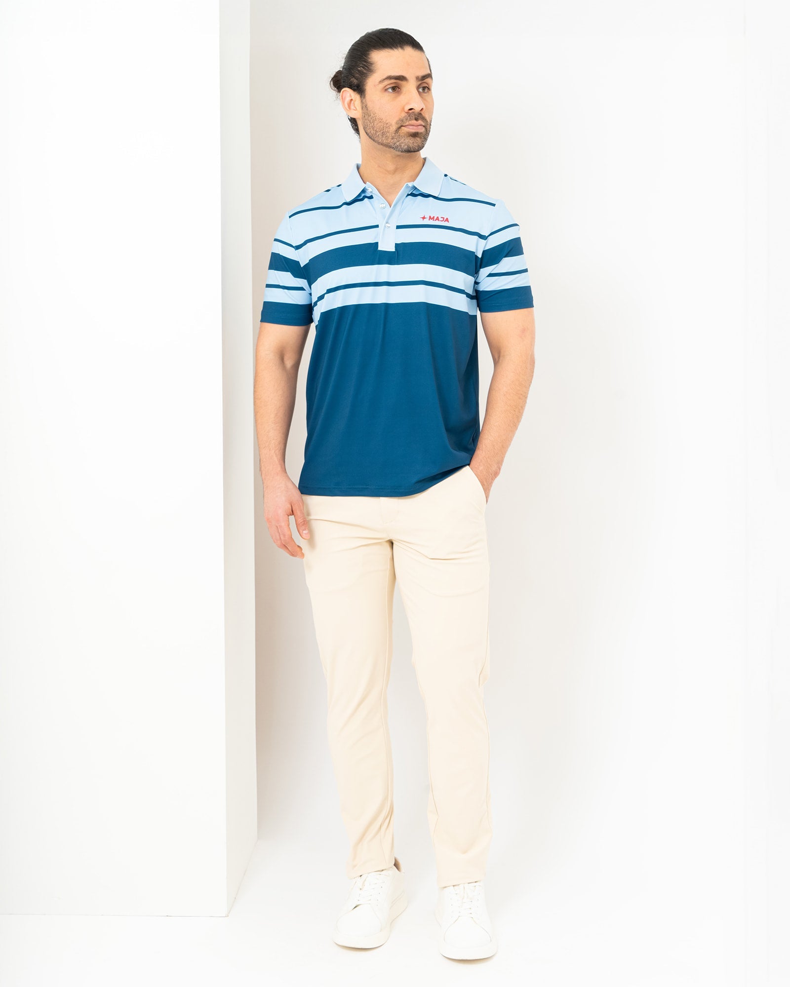 Slim Pants, Khaki, detail, Slim fit, Polyester, with 4-way stretch fabric, versatile use