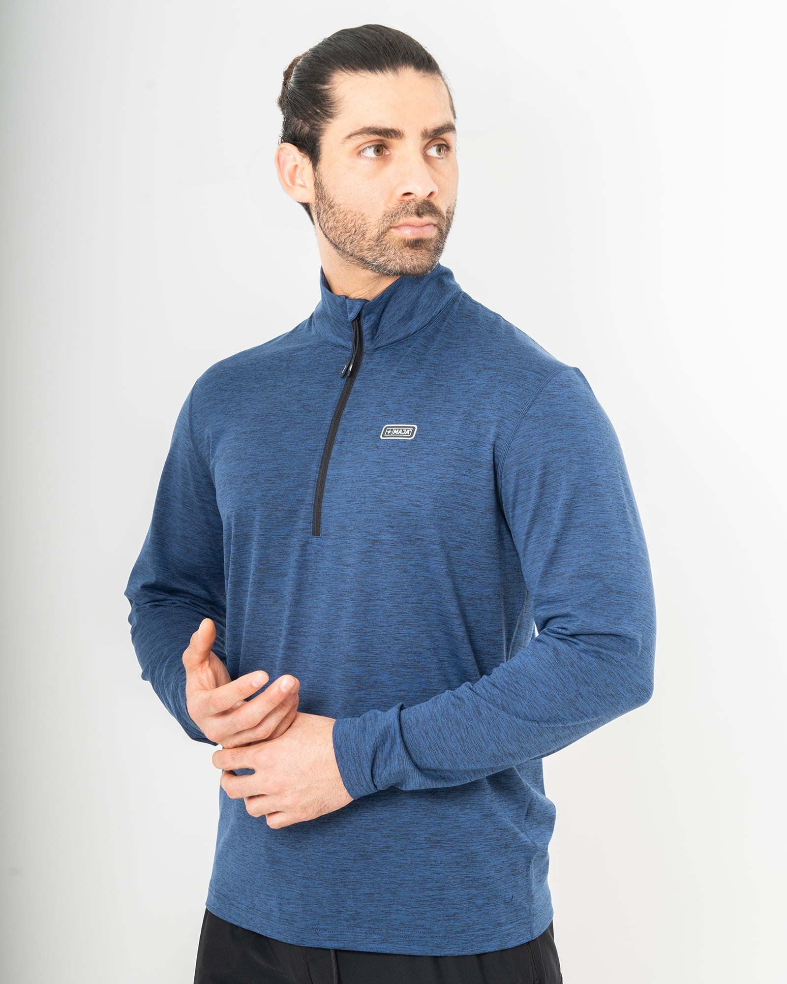 Andrews Pullover, Navy Blue, front view, Regular fit, Polyester, with 4-way stretch fabric, great for cold weather