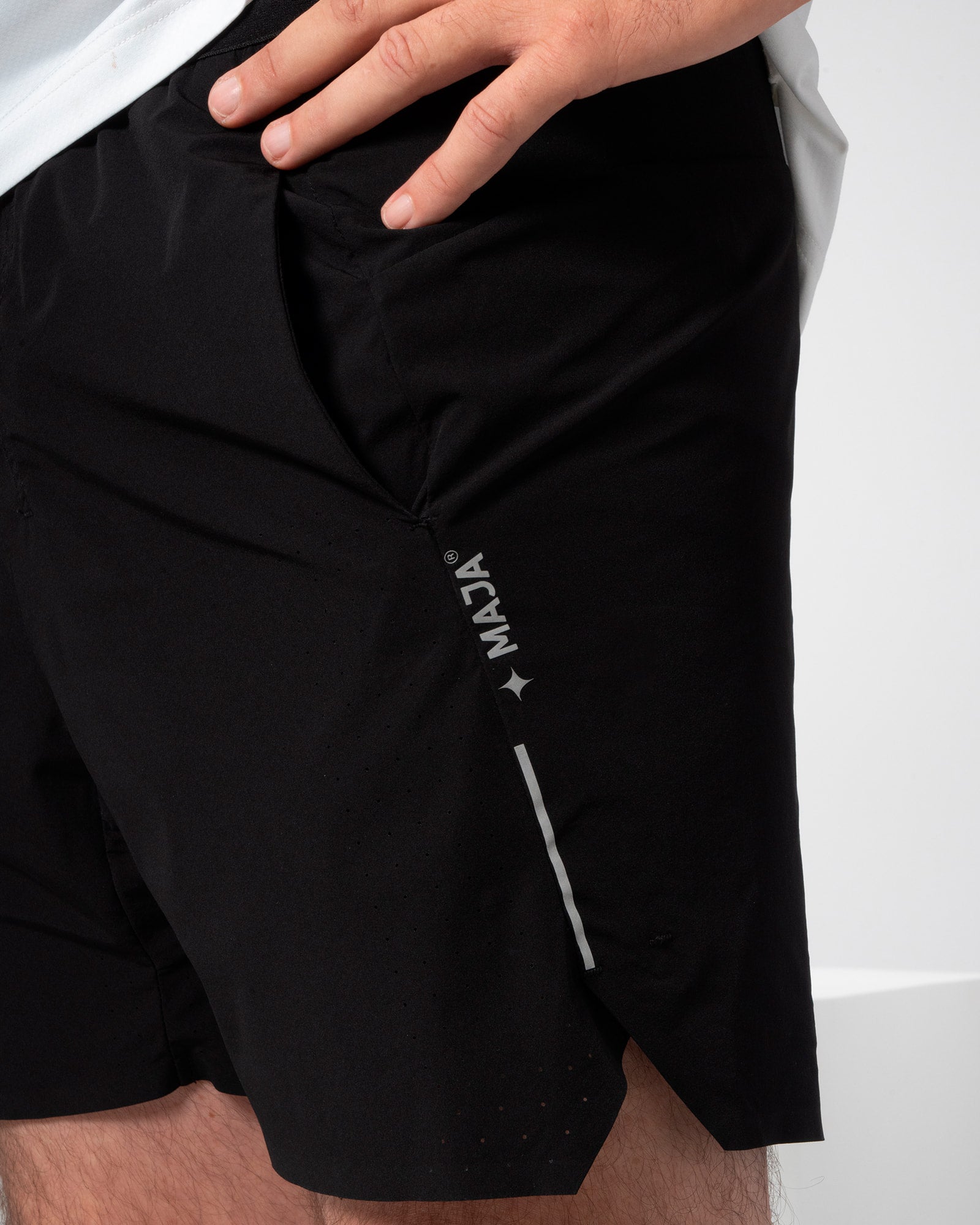 MAJA® Active Running Shorts , Black, back view, Relaxed fit, Polyamide, comfortable for training