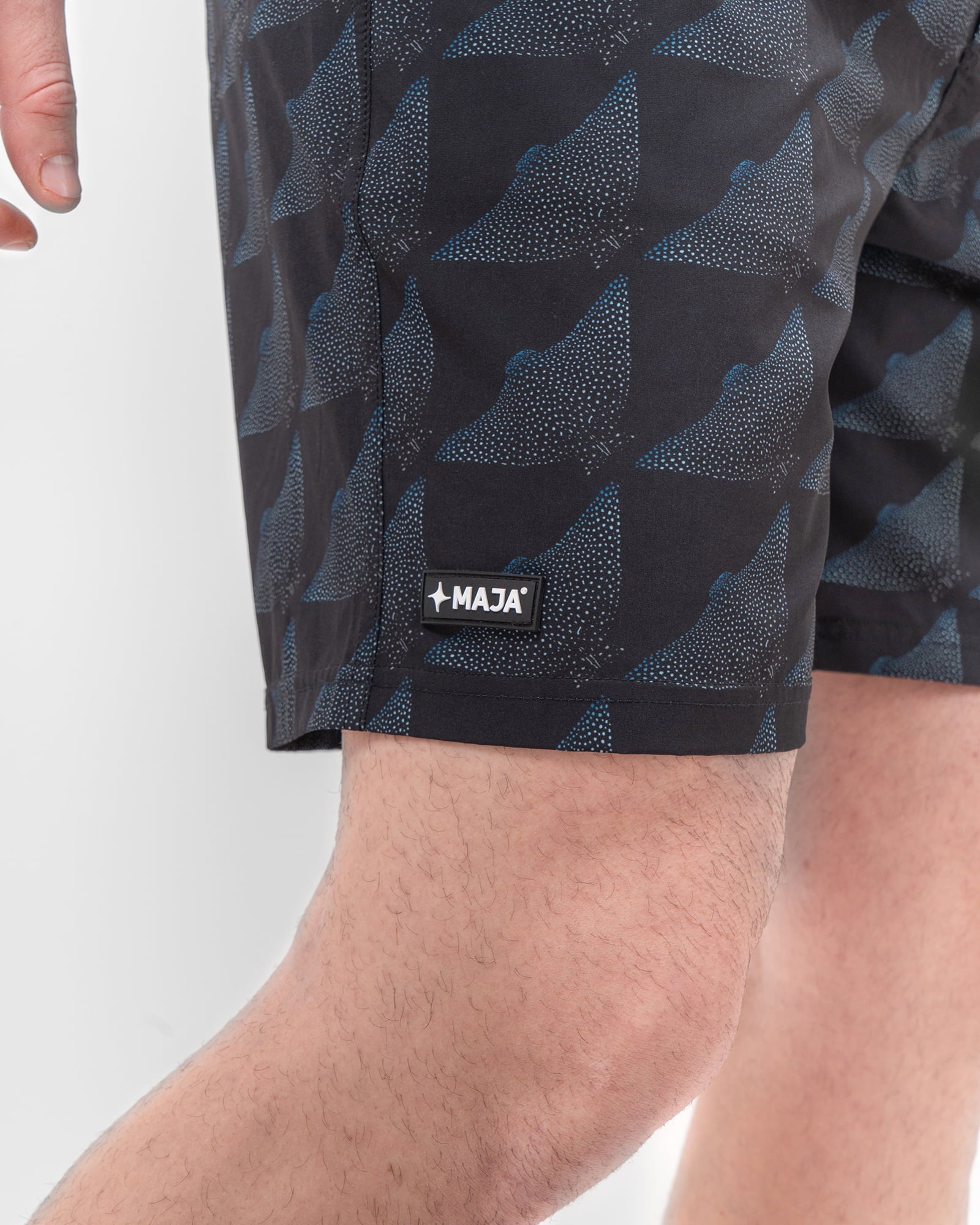 MAJA® Swim Shorts, Manta Ray Pattern, detail, Relaxed fit, Polyester, with 4-way stretch fabric, versatile use