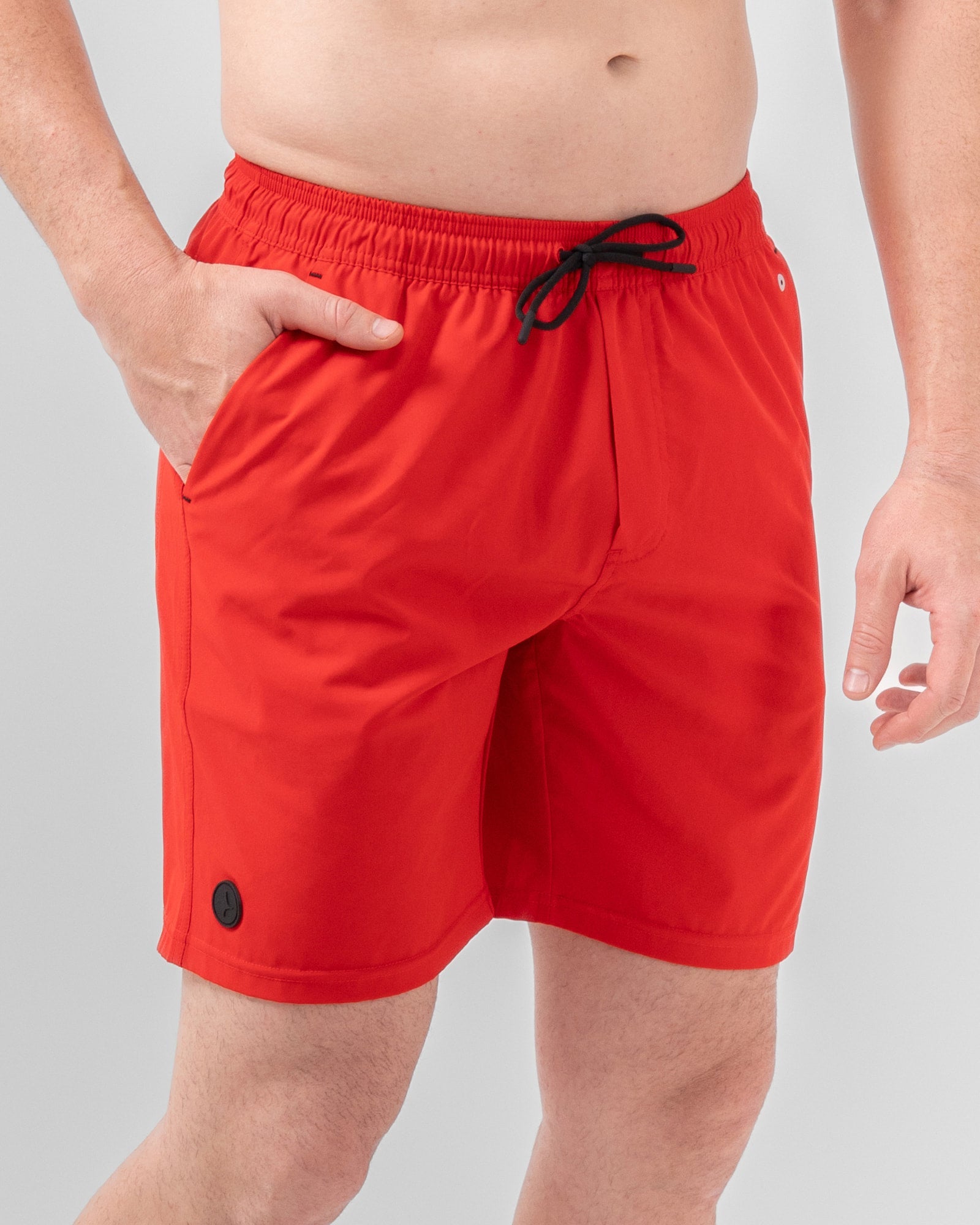 MAJA® Swim Shorts, Red, front view, Relaxed fit, Polyester, with 4-way stretch fabric, versatile use