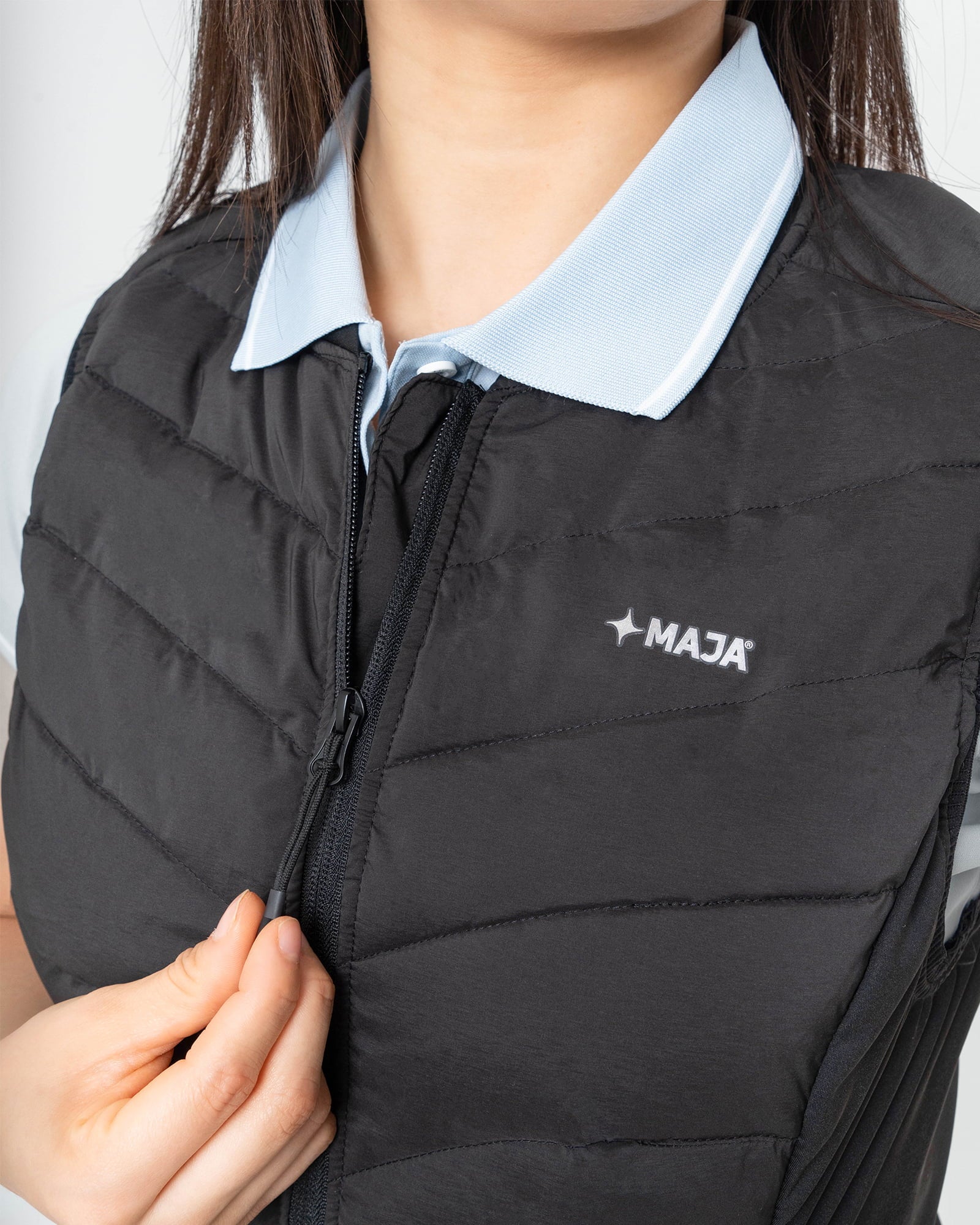 Polar Vest, Black, side view, Slim fit, Polyester, perfect for casual wear or training