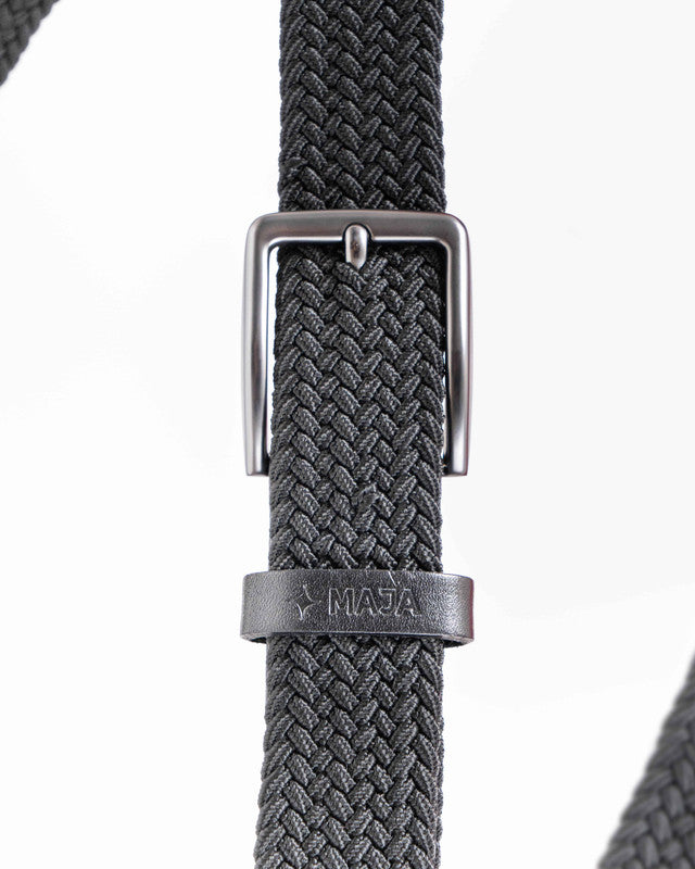 MAJA® Woven Belt, Black, back view, versatile use