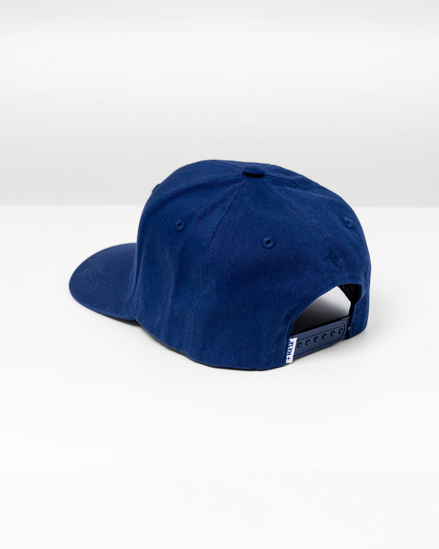 MAJA® Snapback Cap, Navy Blue, back view, Cotton, sun protection and casual style