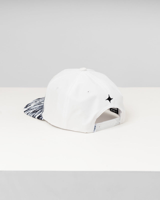 MAJA® Rocamar Snapback Cap, White, back view, Cotton, sun protection and casual style