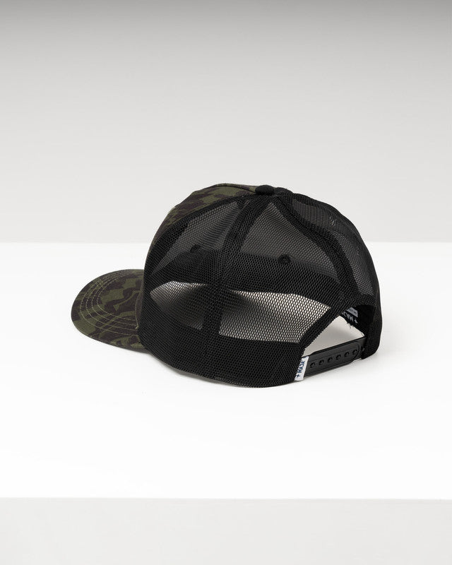 MAJA® Camo Contoy Pattern Comando Trucker Cap, Patrón contoy, back view, Nylon, sun protection and casual style