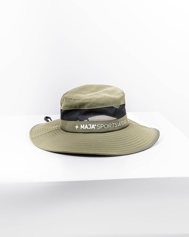 MAJA® Safari Hat, Green, front view, Nylon, sun protection and casual style