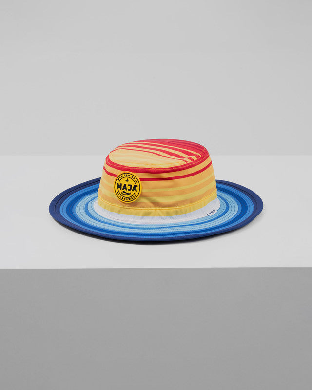 Golden Outdoor Hat, Patrón dorado, front view, Polyester, sun protection and casual style