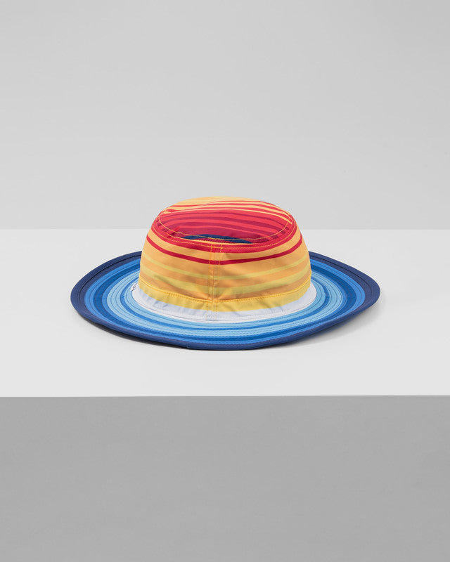 Golden Outdoor Hat, Patrón dorado, back view, Polyester, sun protection and casual style