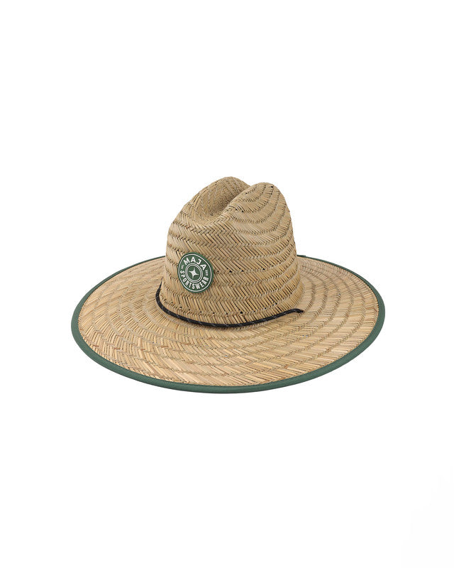 MAJA® Straw Hat, Khaki, back view, sun protection and casual style