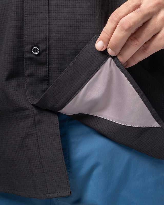 Pescadero Shirt, Black, detail, Relaxed fit, Polyester, with 4-way stretch fabric, ideal for office