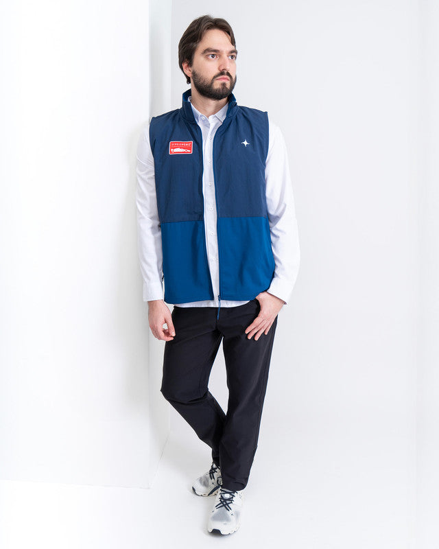 Monaco Vest, Navy Blue, detail, Relaxed fit, Polyester, with 4-way stretch fabric, perfect for casual wear or training