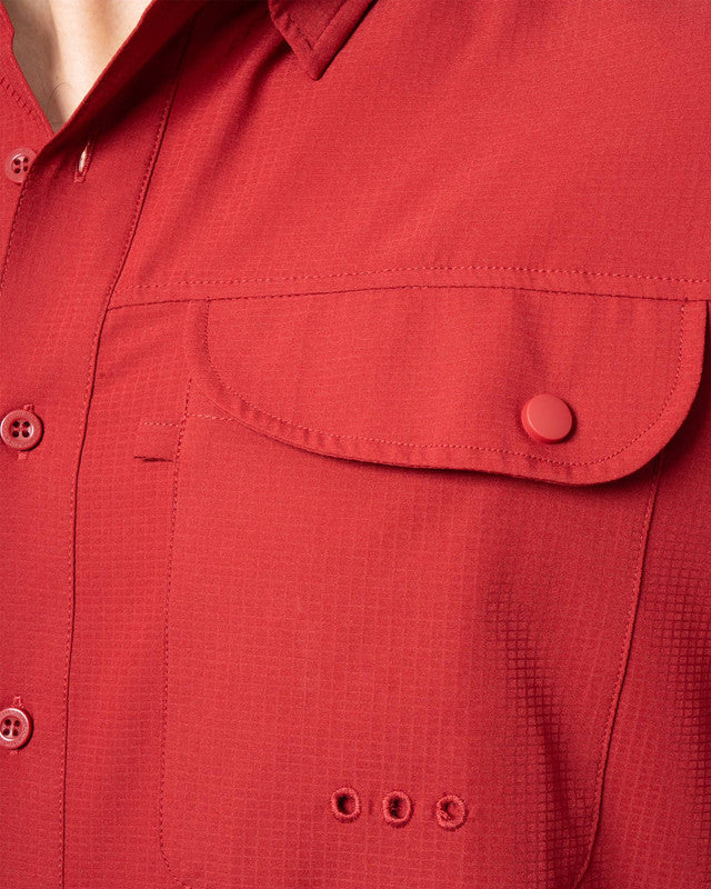 MAJA® Outdoor Signature Shirt, Tinto, side view, Relaxed fit, Polyester, with ripstop, ideal for office