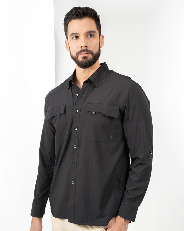 MAJA® Lightweight Jacket, Black, front view, Relaxed fit, Polyester, with ripstop, ideal for office