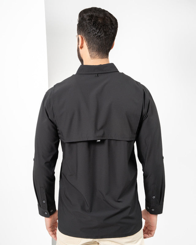 MAJA® Lightweight Jacket, Black, back view, Relaxed fit, Polyester, with ripstop, ideal for office