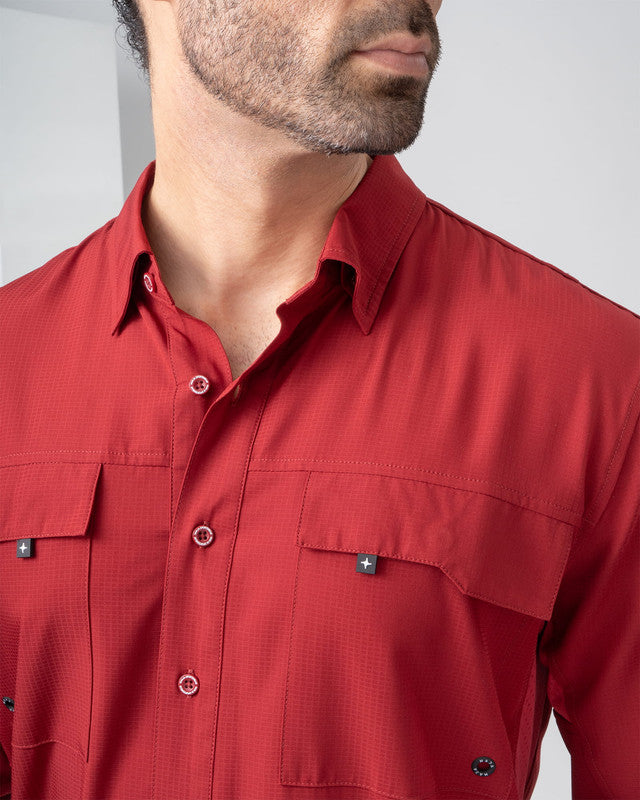 MAJA® Outdoor Team Shirt, Tinto, side view, Relaxed fit, Polyester, with ripstop, ideal for office